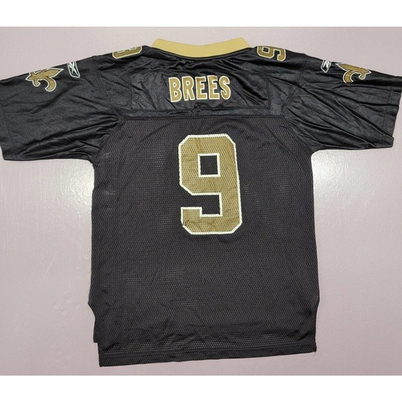 Reebok On Field DREW BREES NEW‎ ORLEANS SAINTS Youth Large 14-16 NFL Team JERSEY - Picture 5 of 8